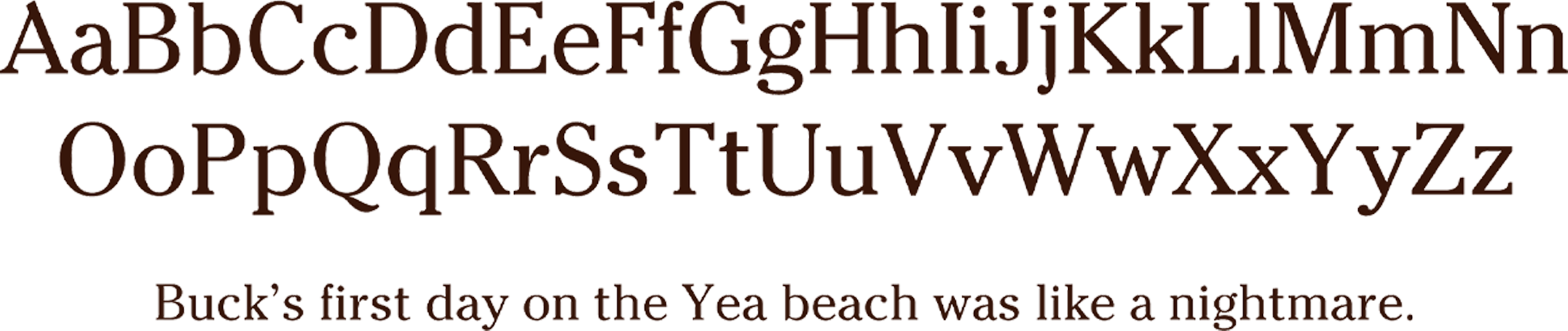 Characters from the Cheltenham typeface